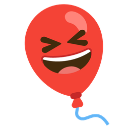 Balloon and Grinning squinting face