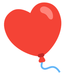 balloon and heart suit