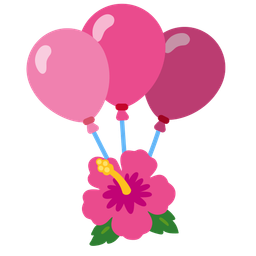balloon and hibiscus