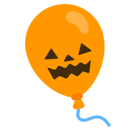 balloon and jack-o-lantern
