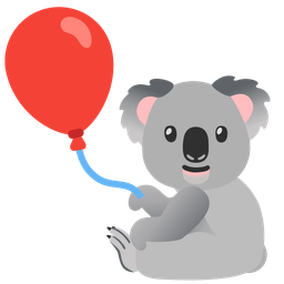 balloon and koala