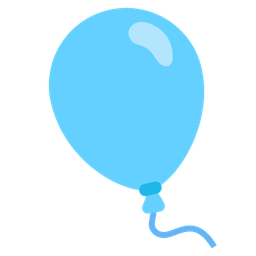 balloon and light blue heart