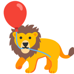balloon and lion