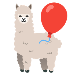 balloon and llama