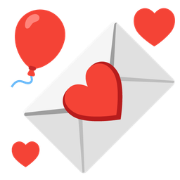 balloon and love letter