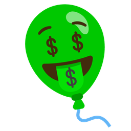 Balloon and Money-mouth face