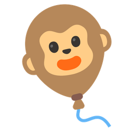 balloon and monkey face
