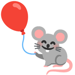 balloon and mouse face