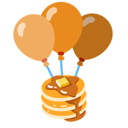 balloon and pancakes