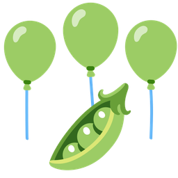 balloon and pea pod