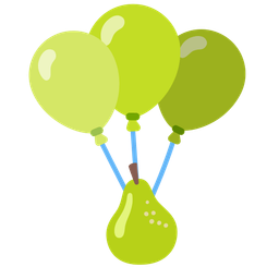 balloon and pear