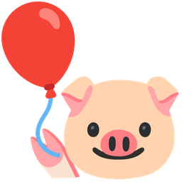 balloon and pig face
