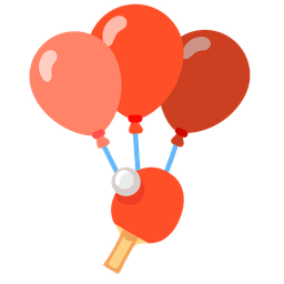 balloon and ping pong