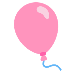 balloon and pink heart