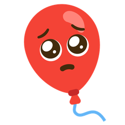 balloon and pleading face