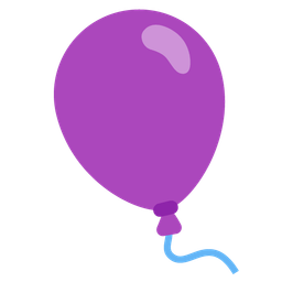 balloon and purple heart