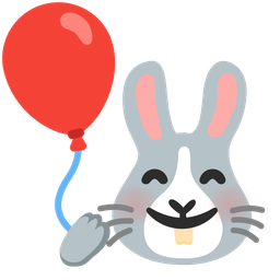 balloon and rabbit face