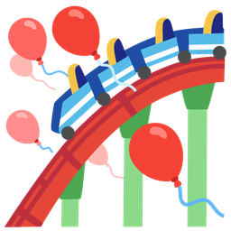 balloon and roller coaster