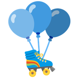 balloon and roller skate