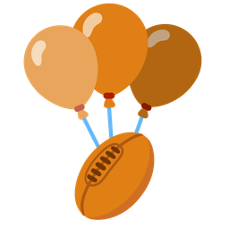balloon and rugby football