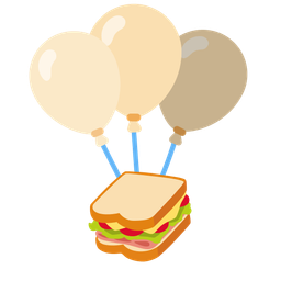 balloon and sandwich