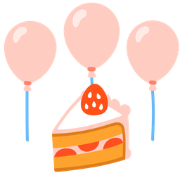 balloon and shortcake