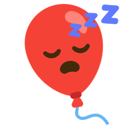 balloon and sleeping face