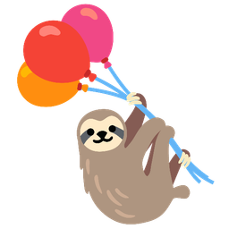 balloon and sloth