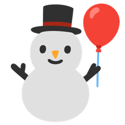 balloon and snowman without snow