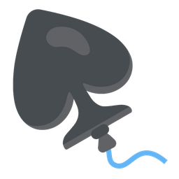 balloon and spade suit