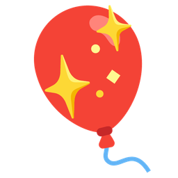 balloon and sparkling heart