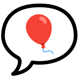 balloon and speech balloon