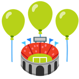 balloon and stadium