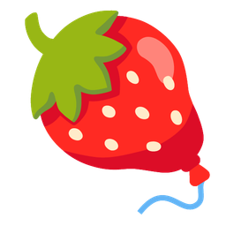 balloon and strawberry
