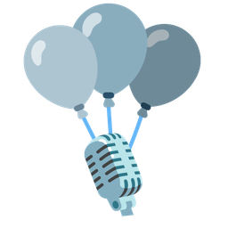 balloon and studio microphone