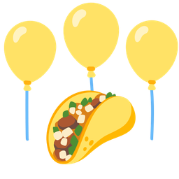balloon and taco
