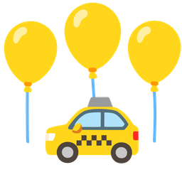 balloon and taxi