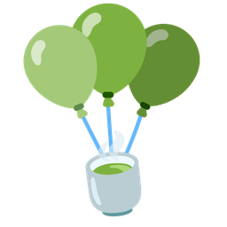 balloon and teacup without handle