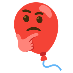 balloon and thinking face
