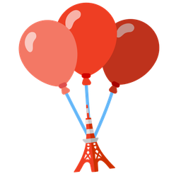 balloon and Tokyo tower