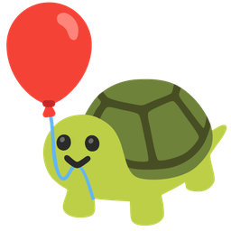 balloon and turtle