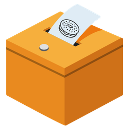 ballot box with ballot and bagel