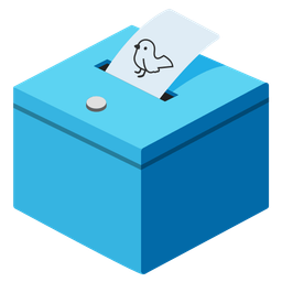 ballot box with ballot and bird