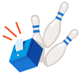 ballot box with ballot and bowling