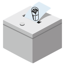 ballot box with ballot and burrito