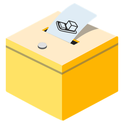 ballot box with ballot and butter