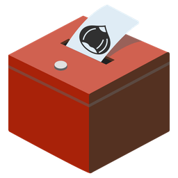 ballot box with ballot and chestnut