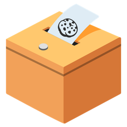 ballot box with ballot and cookie