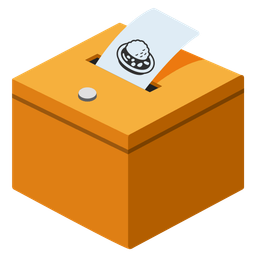 ballot box with ballot and curry rice