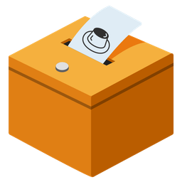 ballot box with ballot and custard